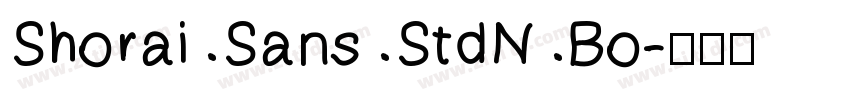 Shorai Sans StdN Bo字体转换